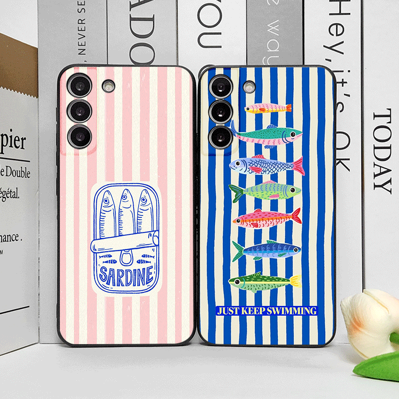 Oppo Reno 12 - Cute Striped Pattern Sardines Color Fish