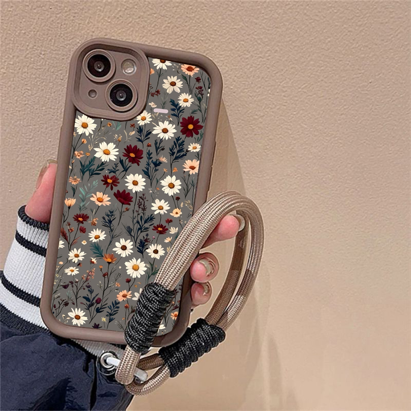 Vivo Y28 - Flower Chain Lanyard Case For VIVO
