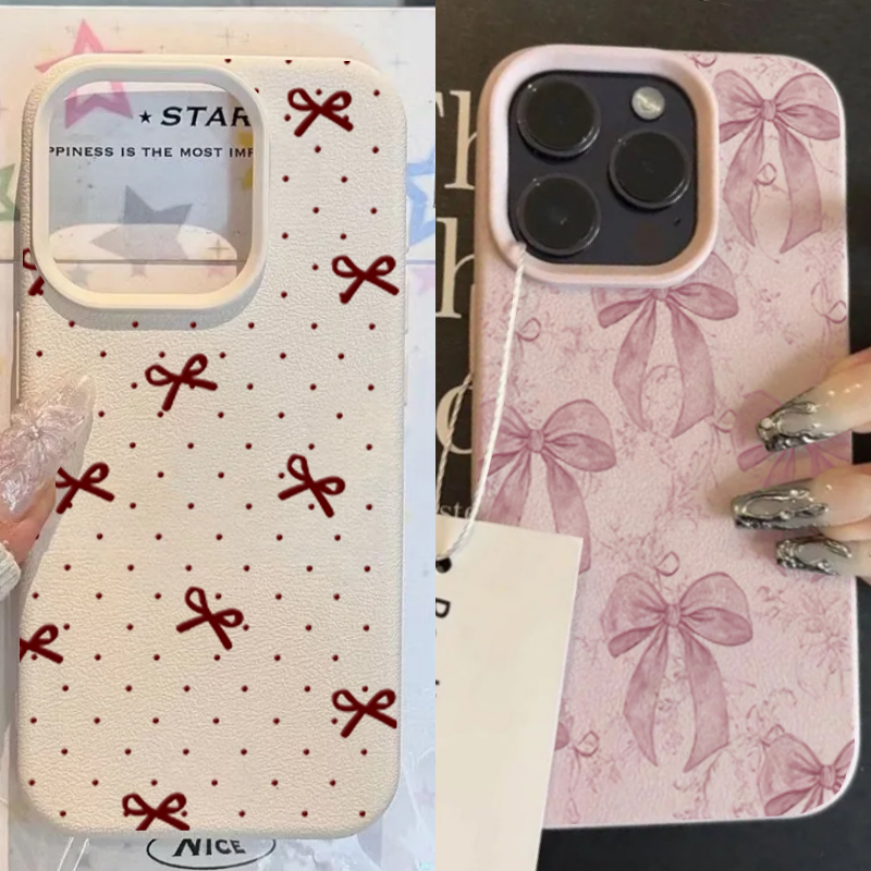 Realme Note 50 - Cute Love Heart Bow Case For