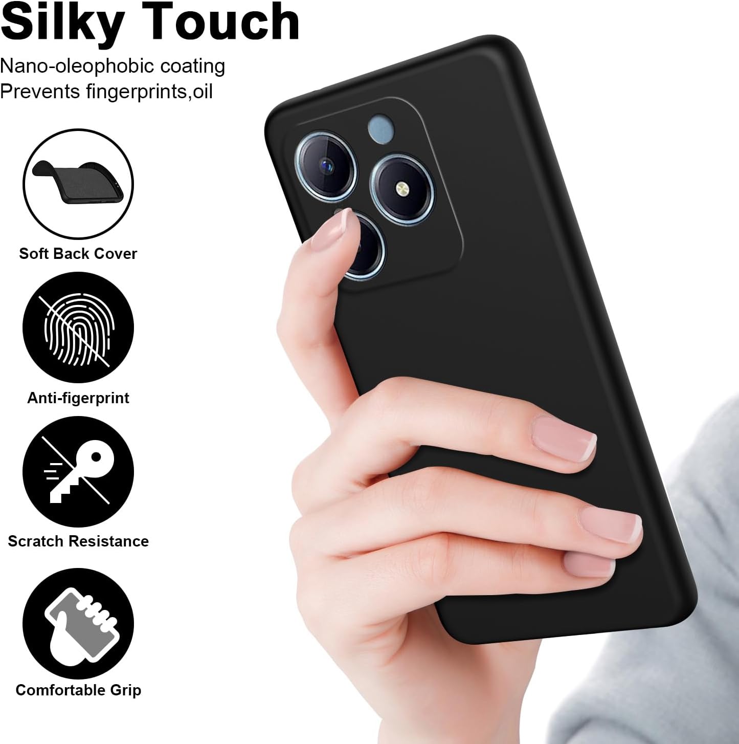 Flexible Liquid Silicone Case  - Realme Note 50 recension och pris