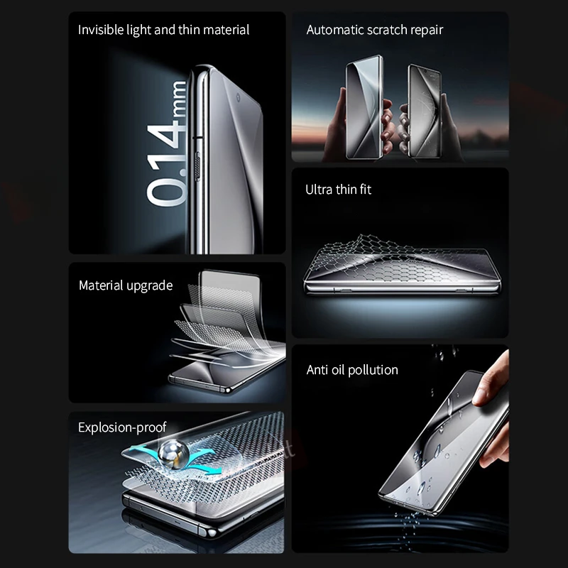 2-4Pcs Full Curved Hydrogel Fi - Vivo V40 recension och pris