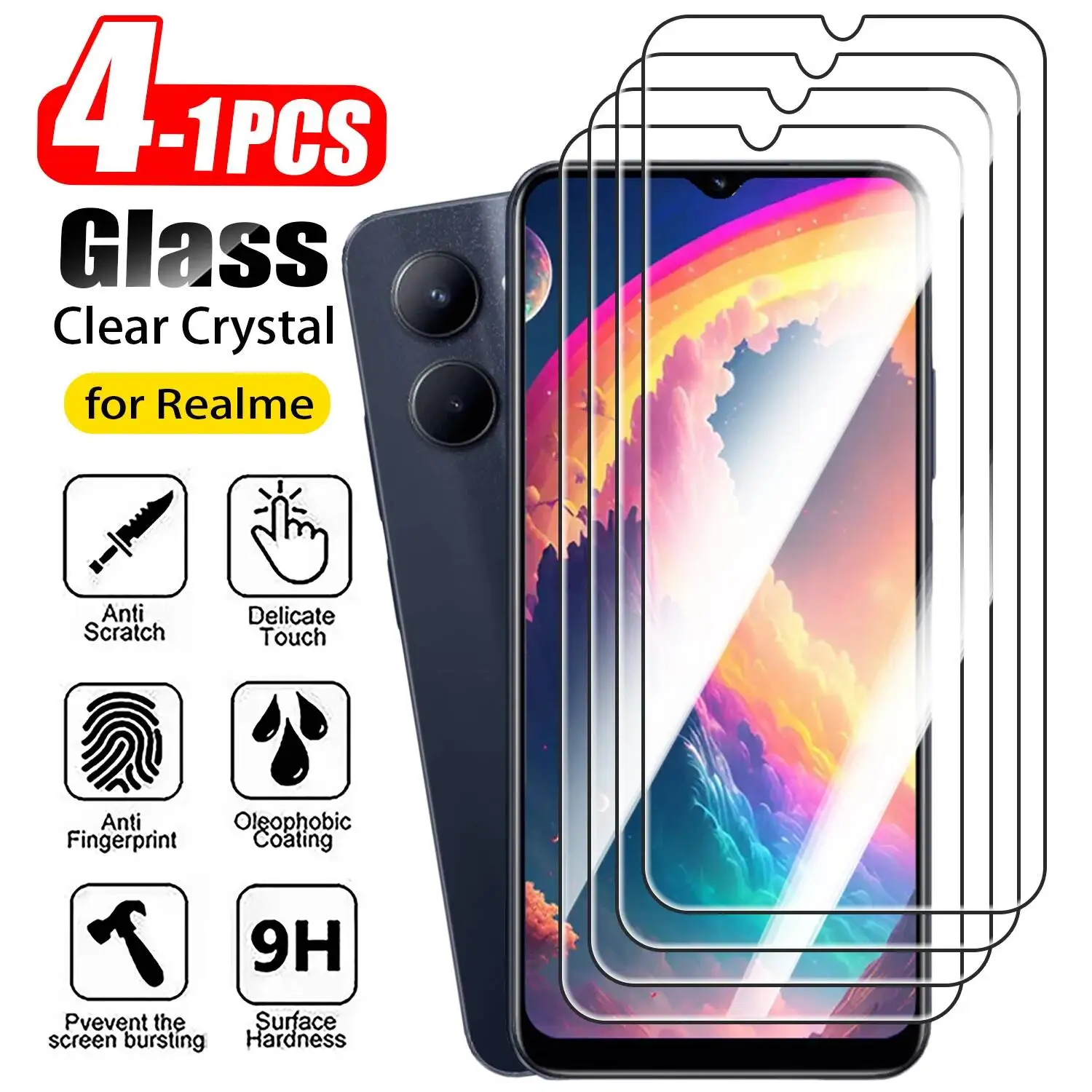 1-4Pcs Tempered For Realme C75 - Realme C67 recension och pris