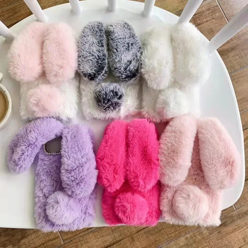 Plush Fur Rabbit Case For Real - Realme Note 50 recension och pris