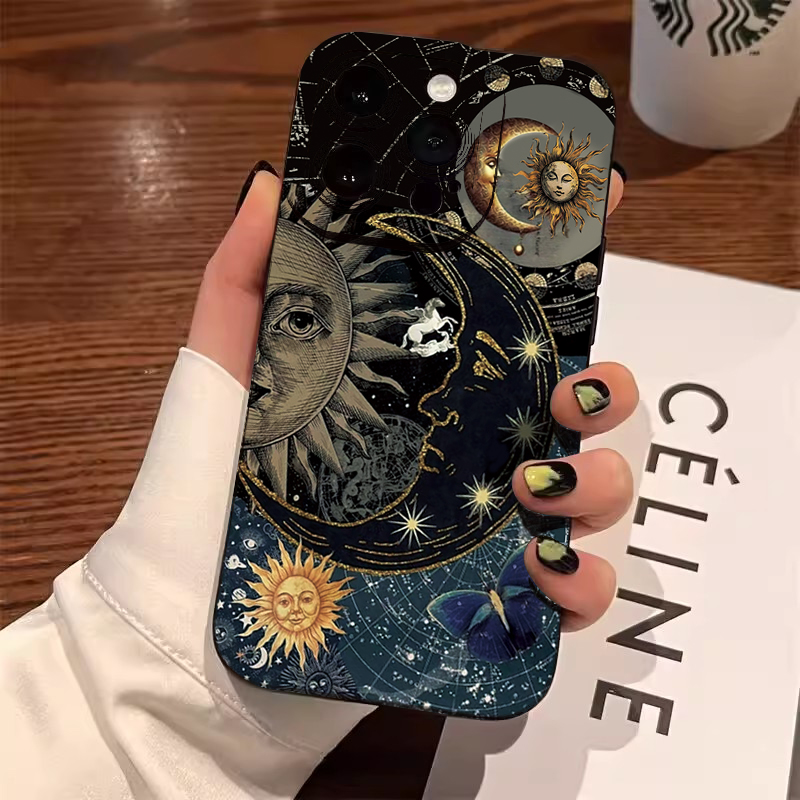 Aesthetic Sun Moon Print Phone - Samsung Galaxy A55 recension och pris