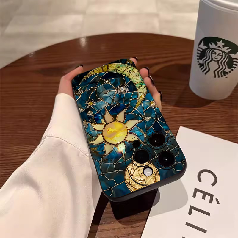Aesthetic Sun Moon Print Phone - Samsung Galaxy A55 recension och pris