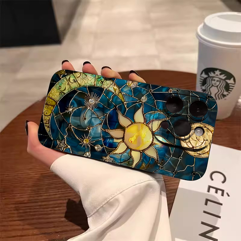 Aesthetic Sun Moon Print Phone - Samsung Galaxy A55 recension och pris