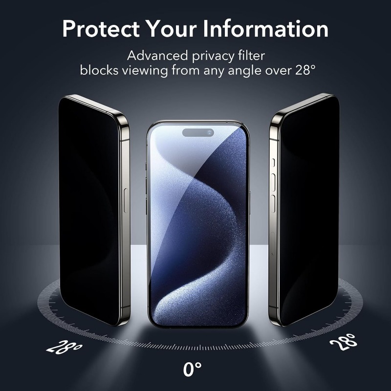 2-Pack Anti-Spy Tempered Glass - Privacy Filter 2Pack recension och pris
