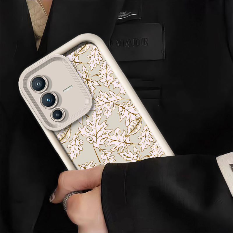 Leaves Pattern Phone Case For  - Vivo V40 recension och pris
