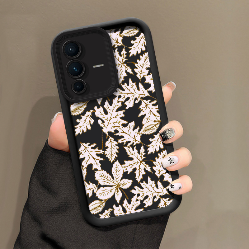 Leaves Pattern Phone Case For  - Vivo V40 recension och pris