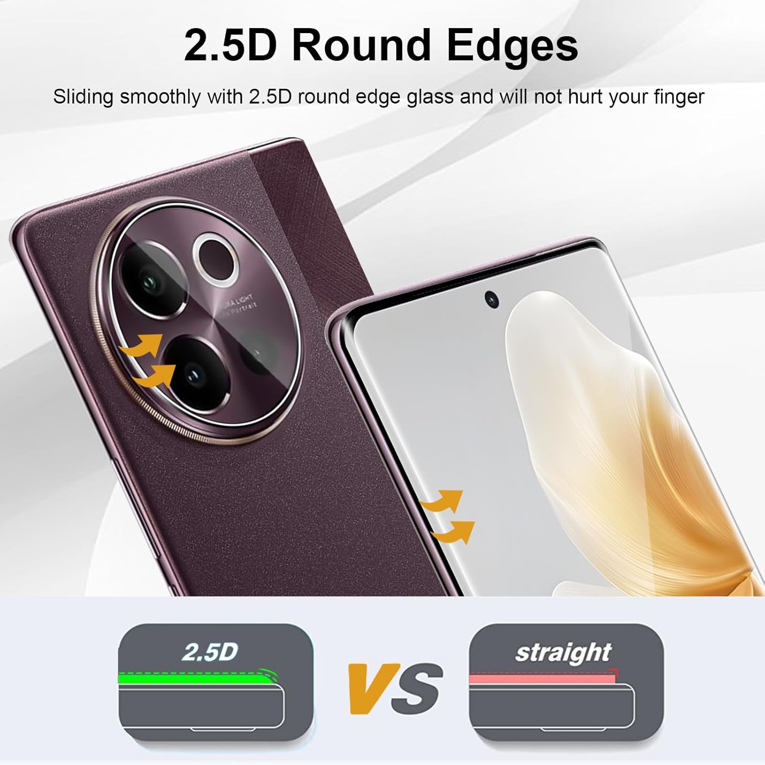 3D Curved 9H Tempered Glass Fo - Vivo V40 recension och pris